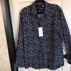 Mens Silver Stone , size XXX large , Floral collection. Long sleeve shirt